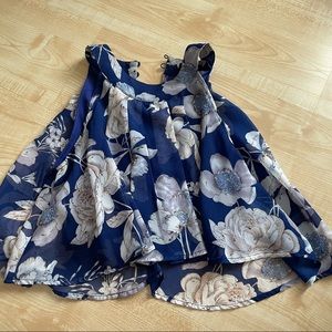 Floral cropped tank top